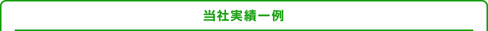 当社実績一例